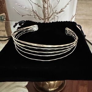 Robert Lee Morris Elegant Sterling Silver Collar Necklace